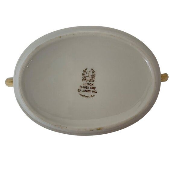 VTG 80s Lenox Flower Song Sugar Bowl USA Porcelain M10095 - Picture 2 of 7